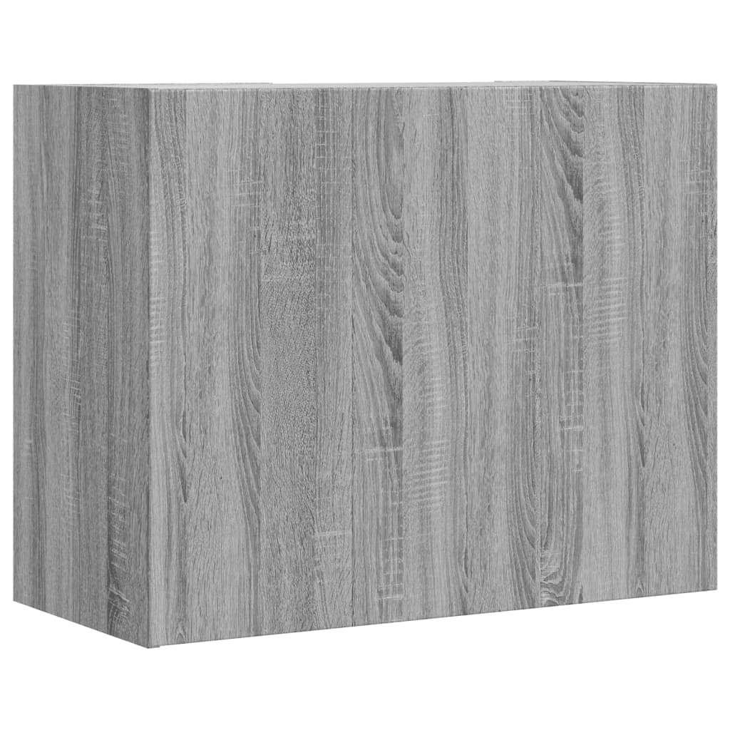Armoire murale sonoma gris 75x35x60 cm bois d'ingénierie