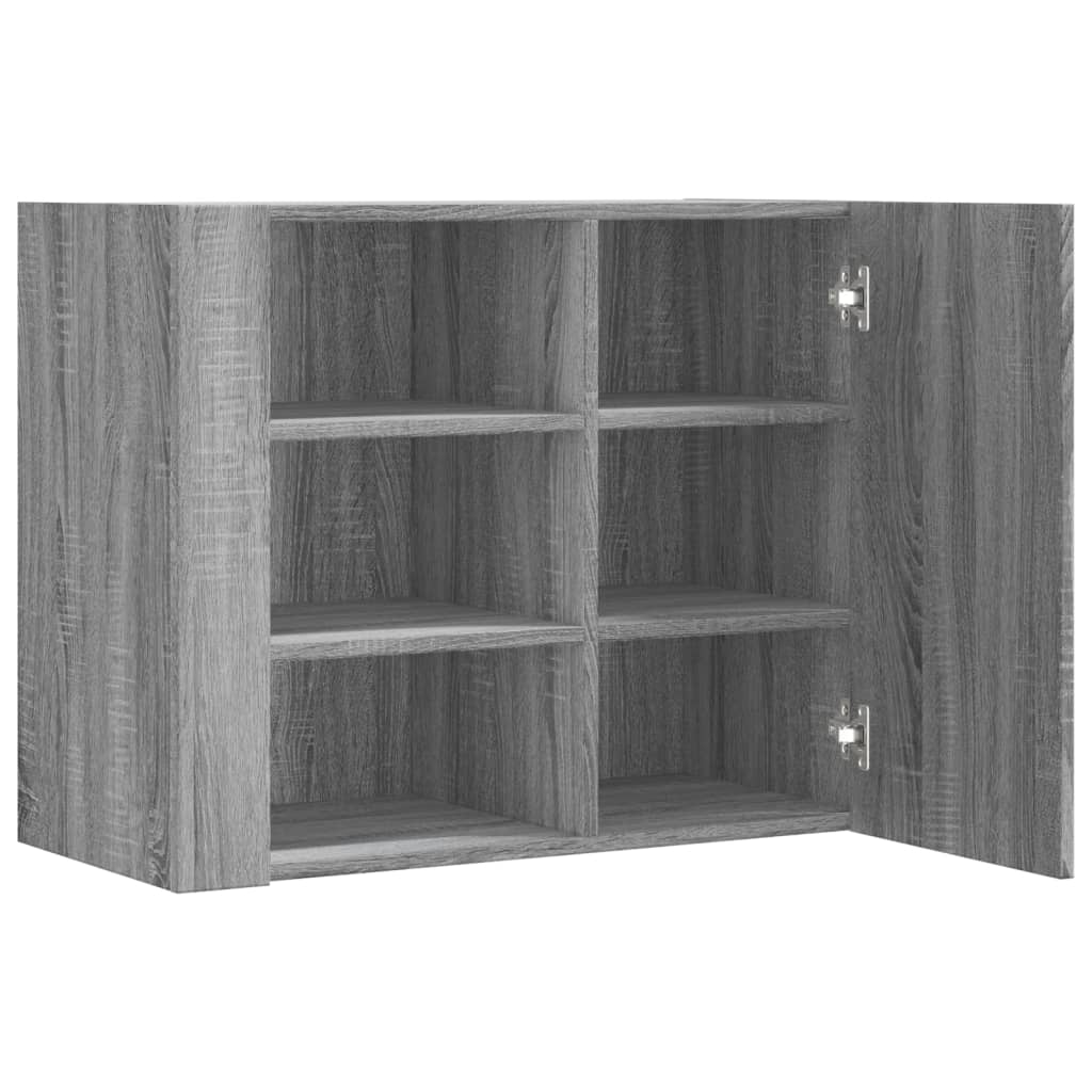 Armoire murale sonoma gris 75x35x60 cm bois d'ingénierie
