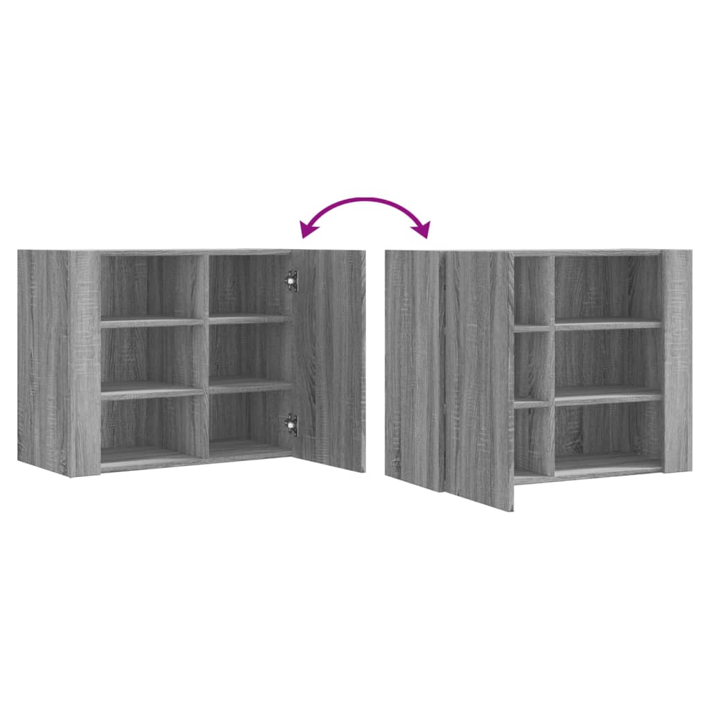 Armoire murale sonoma gris 75x35x60 cm bois d'ingénierie