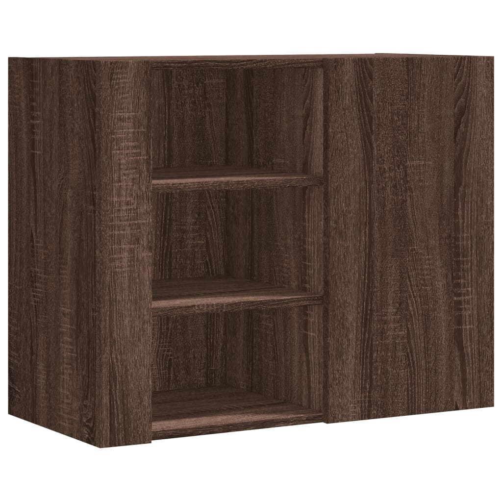 Armoire murale chêne marron 75x35x60 cm bois d'ingénierie