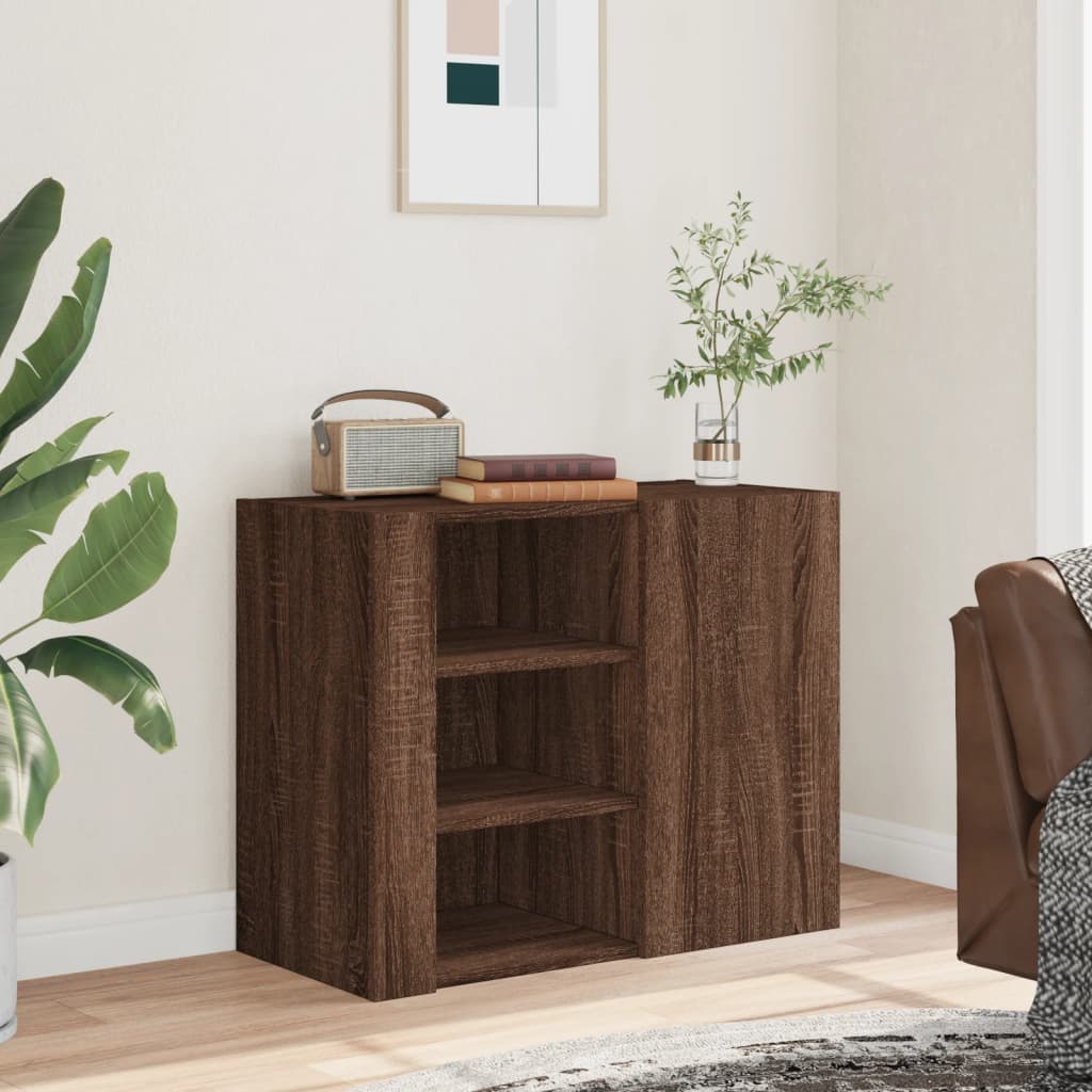 Armoire murale chêne marron 75x35x60 cm bois d'ingénierie