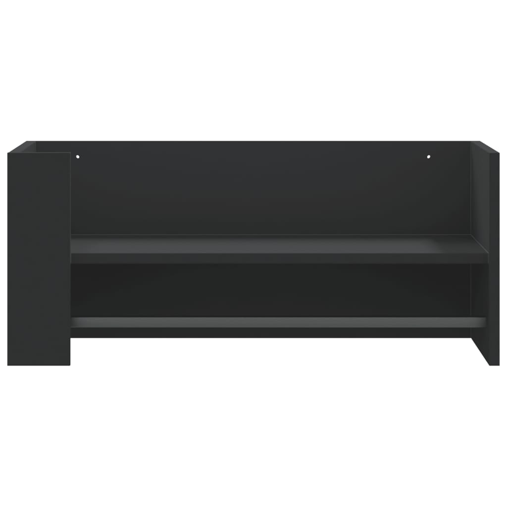 Étagère murale noir 70,5x35x30,5 cm bois d'ingénierie