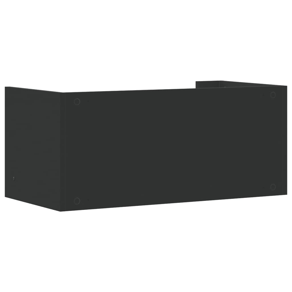 Étagère murale noir 70,5x35x30,5 cm bois d'ingénierie