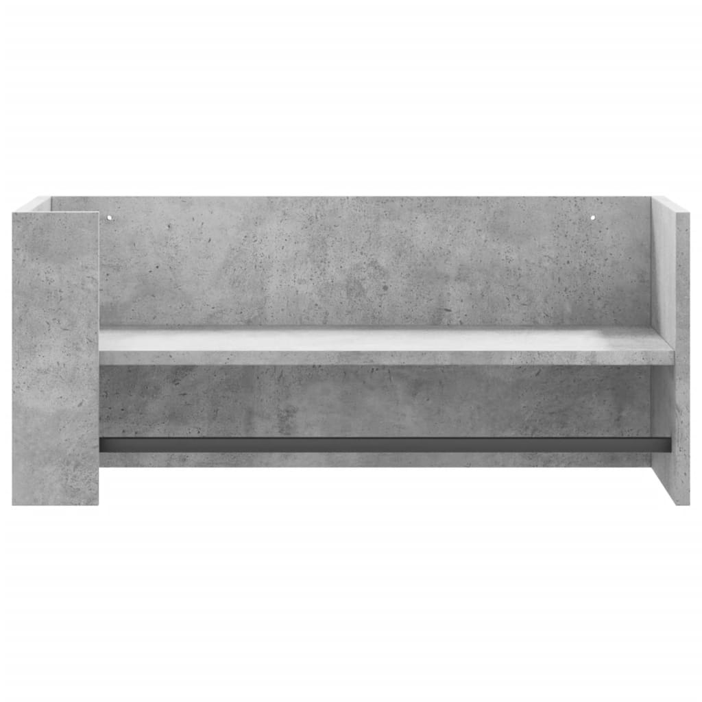 Étagère murale gris béton 70,5x35x30,5 cm bois d'ingénierie