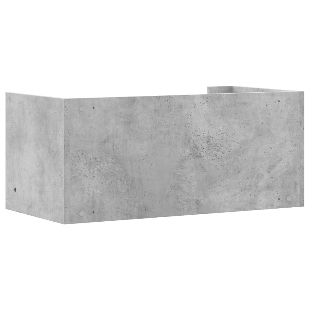 Étagère murale gris béton 70,5x35x30,5 cm bois d'ingénierie