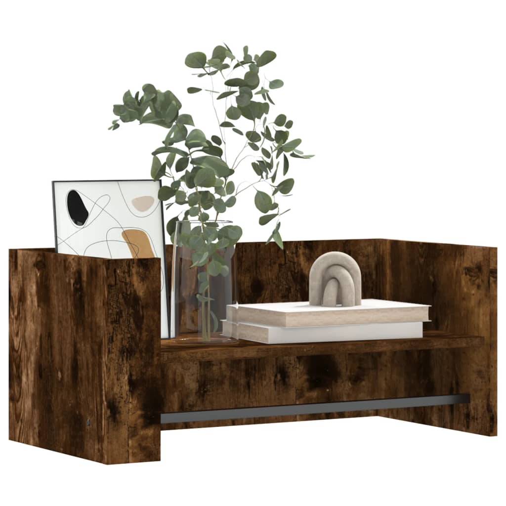 Étagère murale chêne fumé 70,5x35x30,5 cm bois d'ingénierie