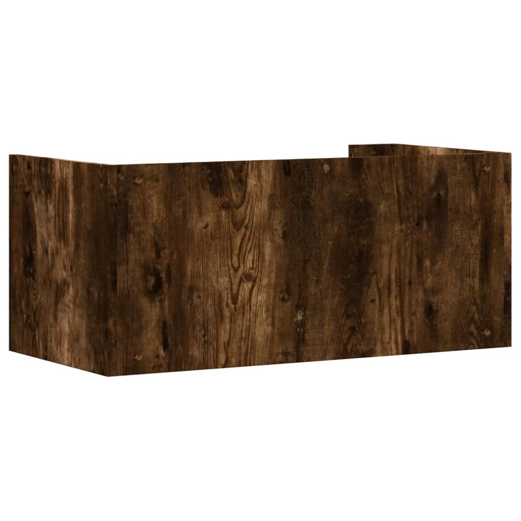 Étagère murale chêne fumé 70,5x35x30,5 cm bois d'ingénierie