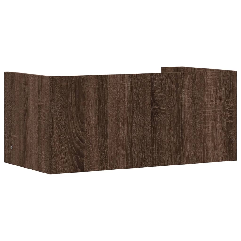 Étagère murale chêne marron 70,5x35x30,5 cm bois d'ingénierie