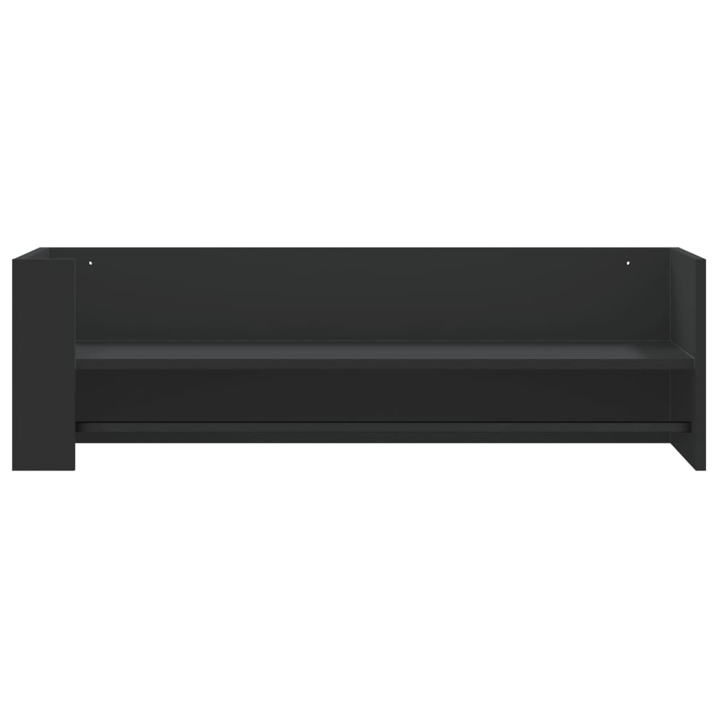 Étagère murale noir 100x35x30,5 cm bois d'ingénierie