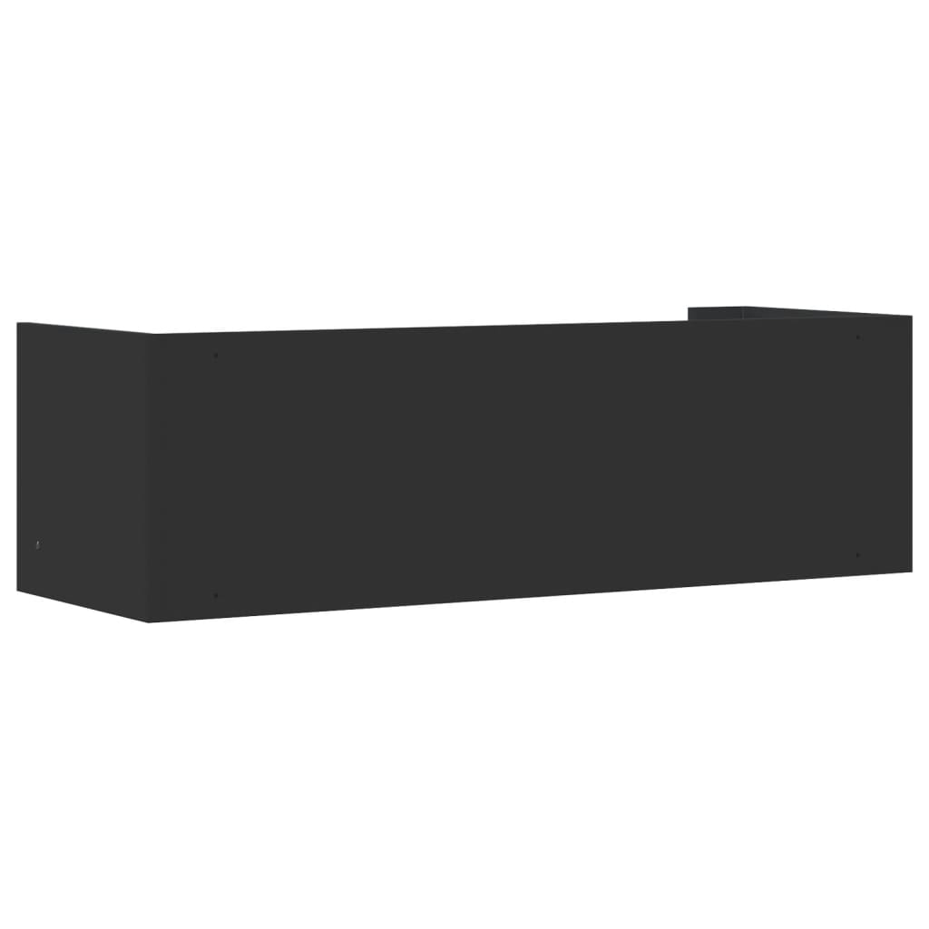 Étagère murale noir 100x35x30,5 cm bois d'ingénierie