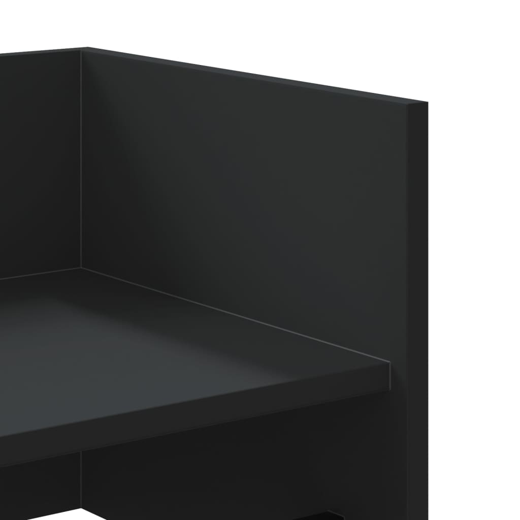 Étagère murale noir 100x35x30,5 cm bois d'ingénierie