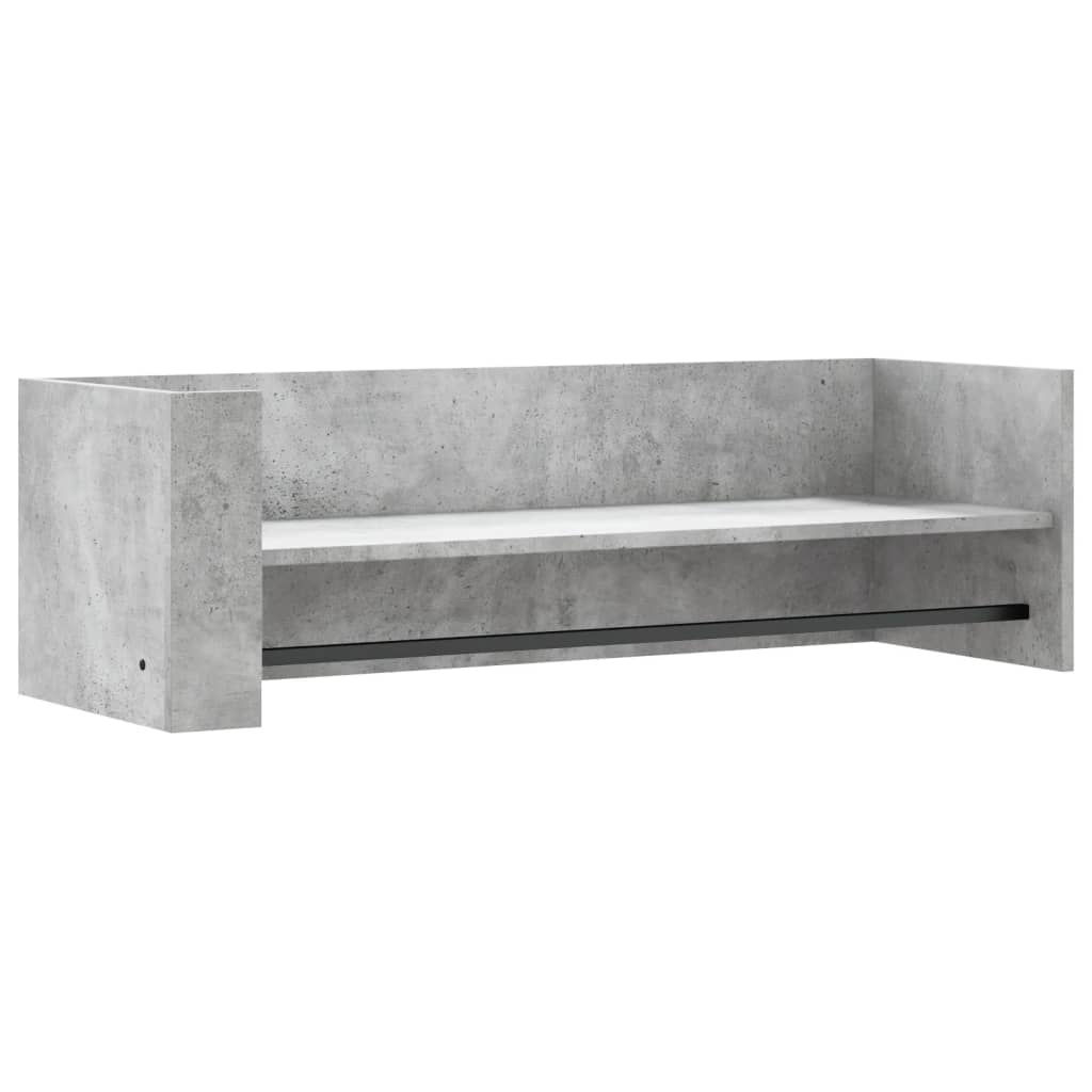 Étagère murale gris béton 100x35x30,5 cm bois d'ingénierie