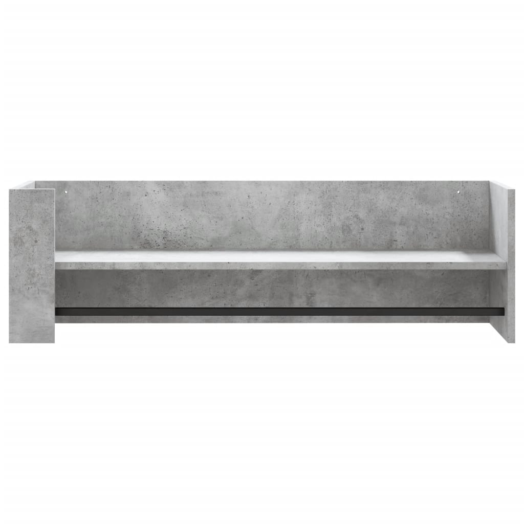 Étagère murale gris béton 100x35x30,5 cm bois d'ingénierie