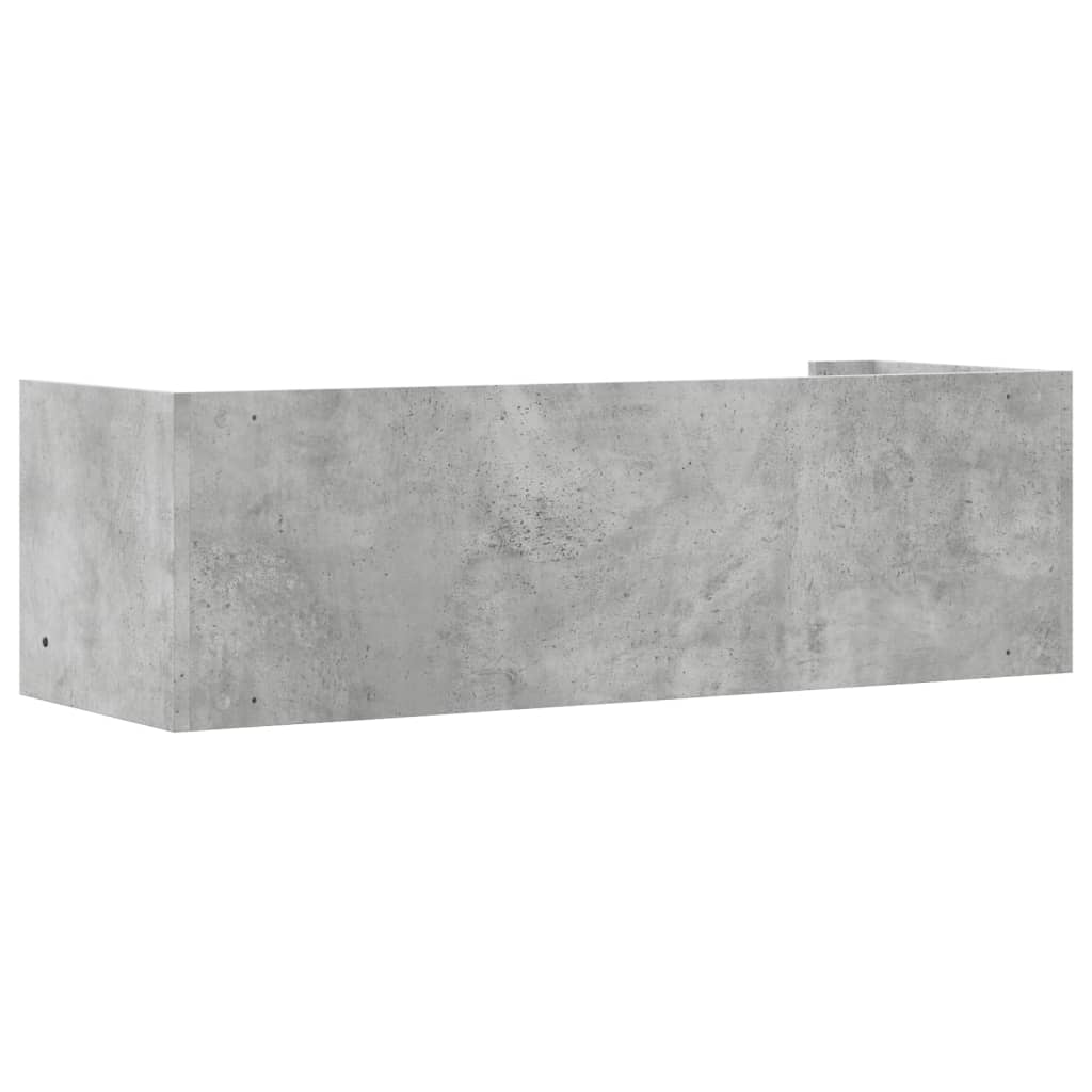 Étagère murale gris béton 100x35x30,5 cm bois d'ingénierie