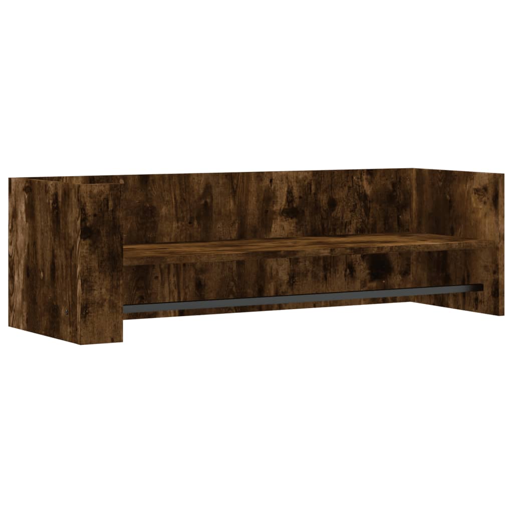Étagère murale chêne fumé 100x35x30,5 cm bois d'ingénierie