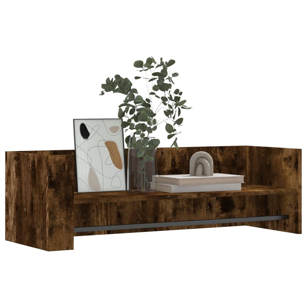 Étagère murale chêne fumé 100x35x30,5 cm bois d'ingénierie