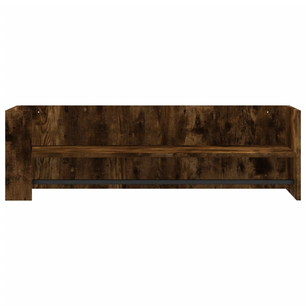 Étagère murale chêne fumé 100x35x30,5 cm bois d'ingénierie