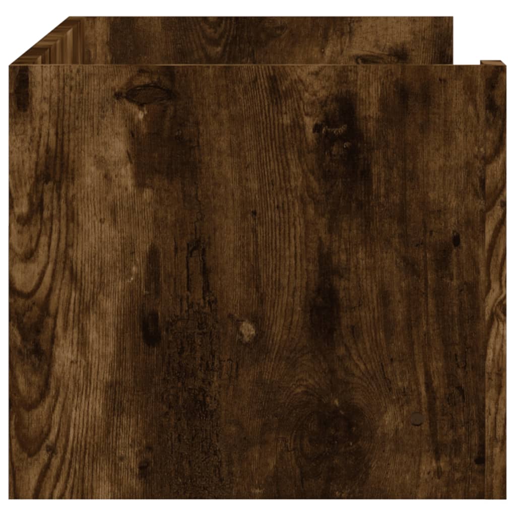Étagère murale chêne fumé 100x35x30,5 cm bois d'ingénierie