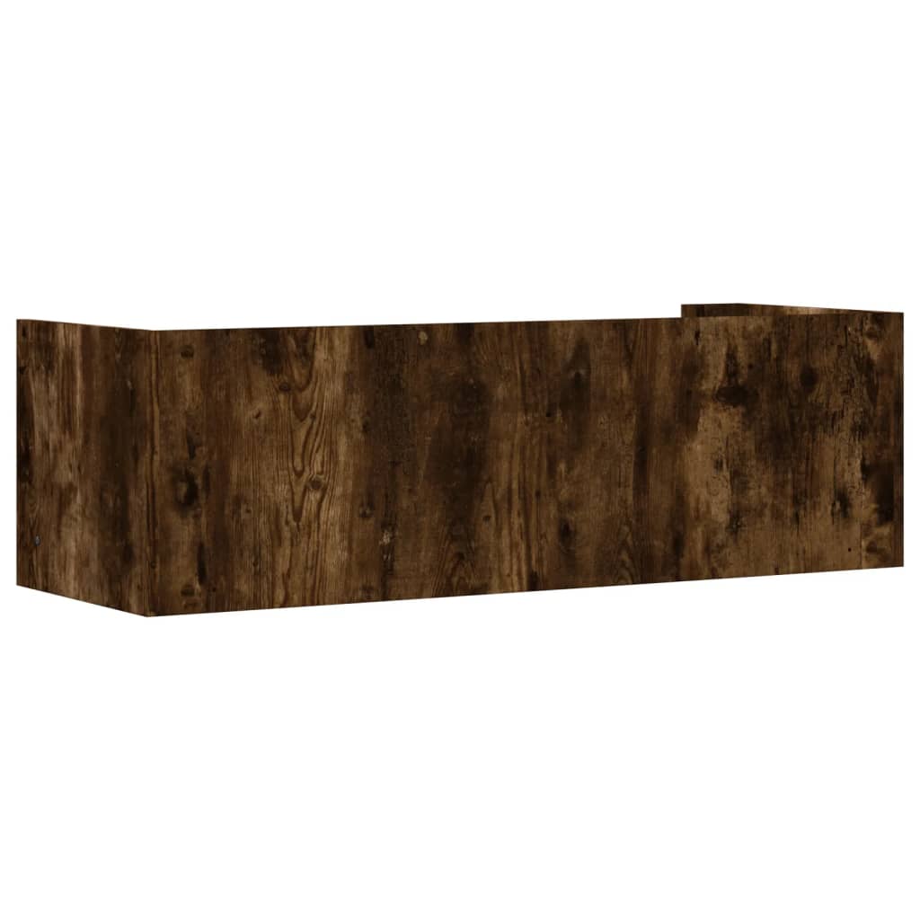 Étagère murale chêne fumé 100x35x30,5 cm bois d'ingénierie