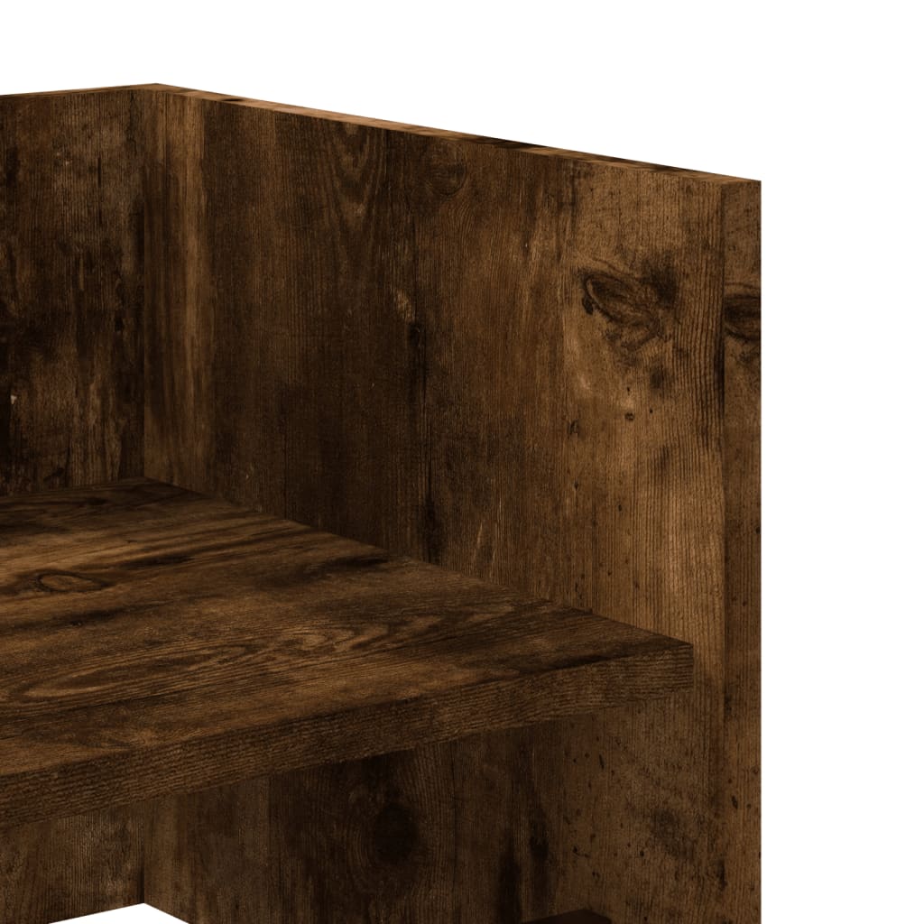 Étagère murale chêne fumé 100x35x30,5 cm bois d'ingénierie
