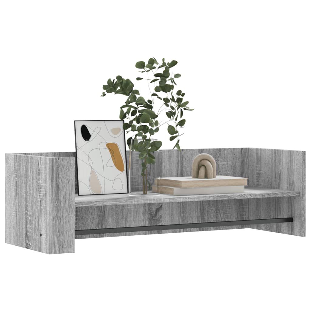 Étagère murale sonoma gris 100x35x30,5 cm bois ingénierie