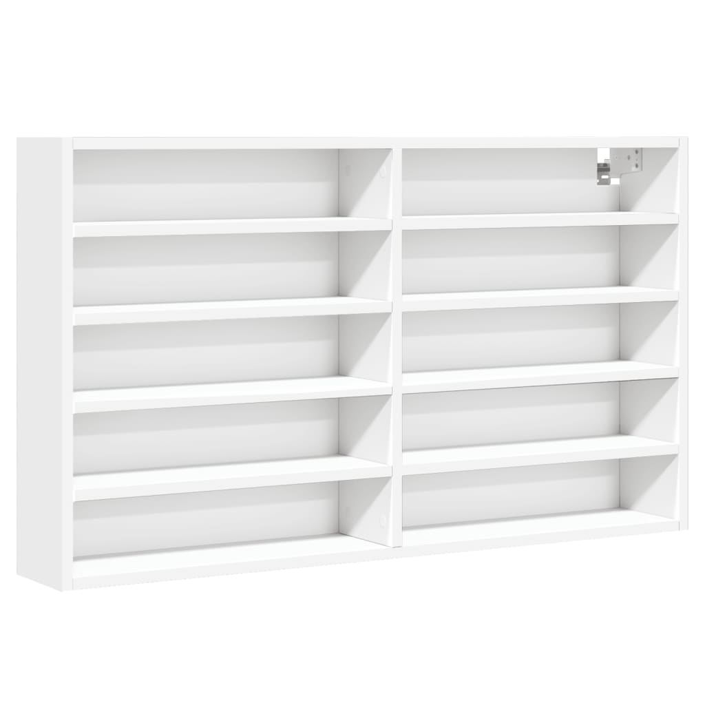 Armoire à vitrine blanc 100x15x58 cm bois d'ingénierie