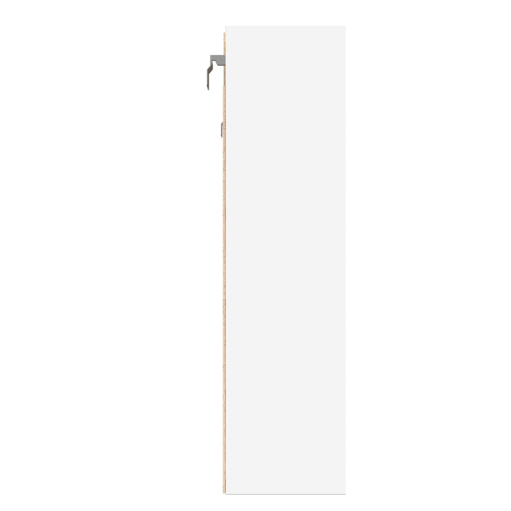Armoire à vitrine blanc 100x15x58 cm bois d'ingénierie