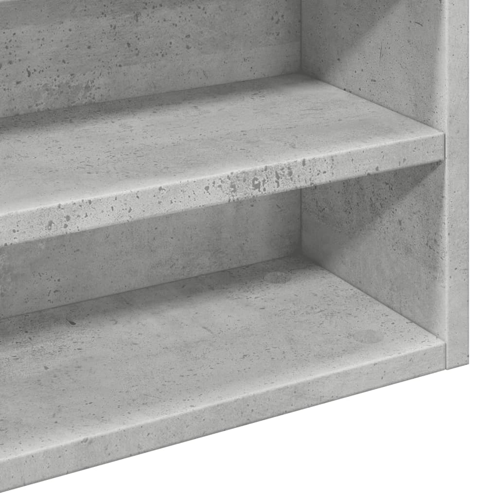 Armoire à vitrine gris béton 100x15x58 cm bois d'ingénierie