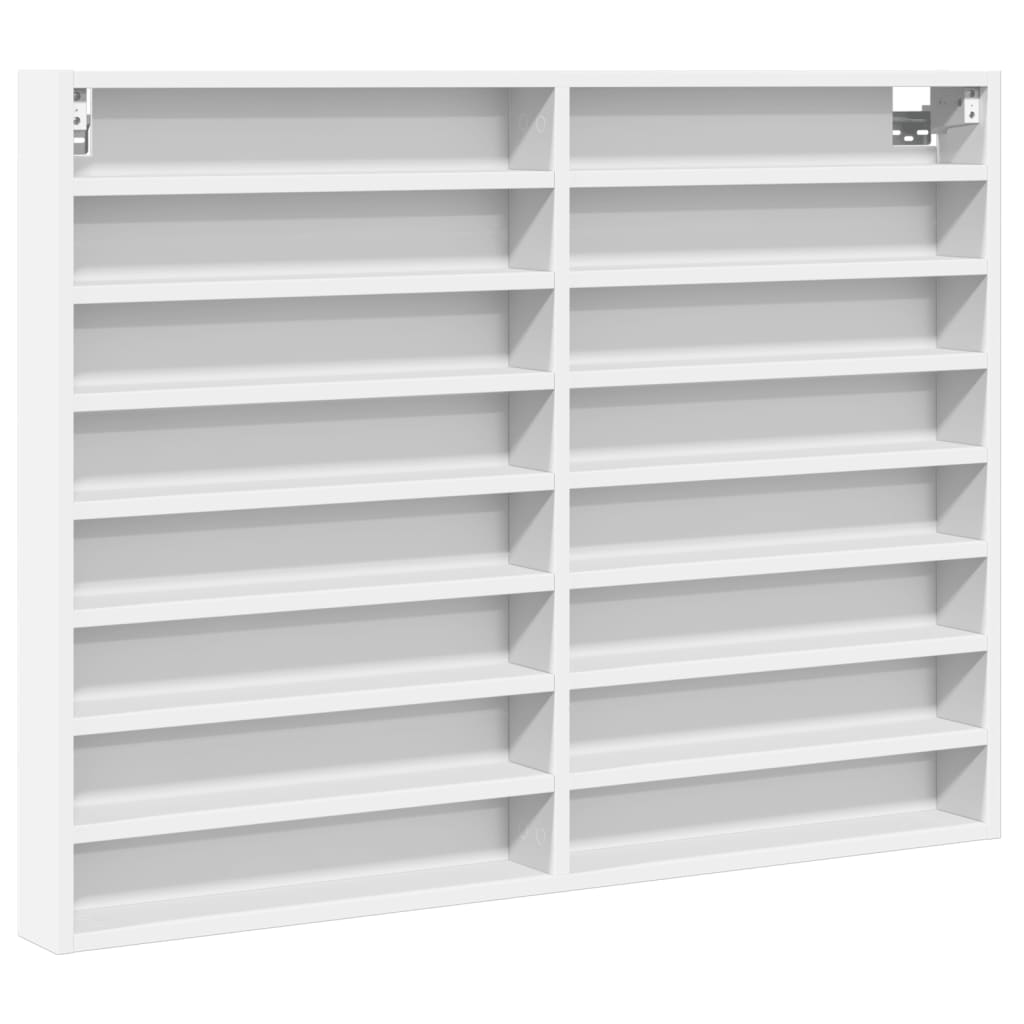Armoire à vitrine blanc 100x8,5x75 cm bois d'ingénierie