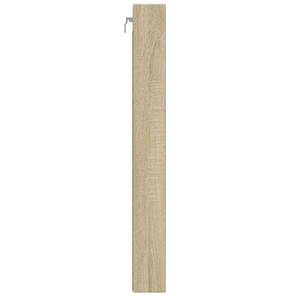 Armoire à vitrine chêne sonoma 100x8,5x75 cm bois d'ingénierie