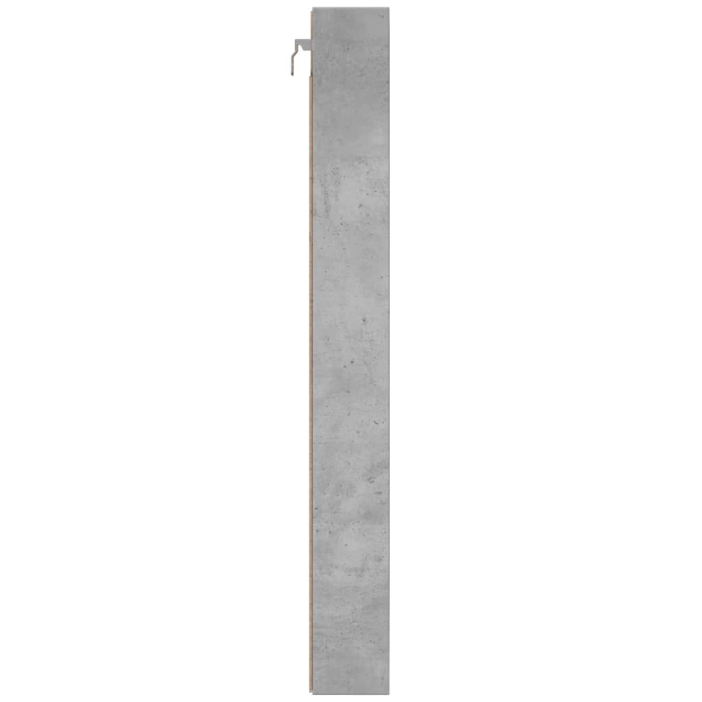 Armoire à vitrine gris béton 100x8,5x75 cm bois d’ingénierie