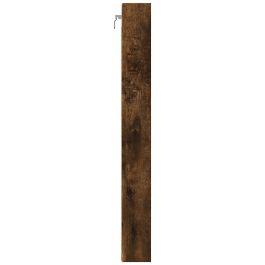 Armoire à vitrine chêne fumé 100x8,5x75 cm bois d'ingénierie