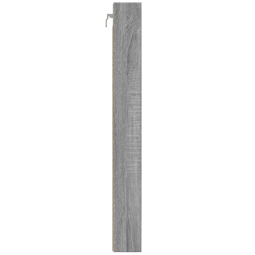 Armoire à vitrine sonoma gris 100x8,5x75 cm bois d'ingénierie