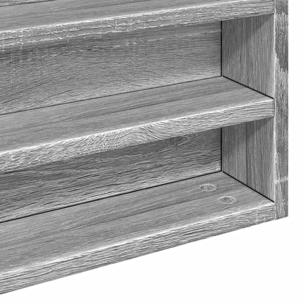 Armoire à vitrine sonoma gris 100x8,5x75 cm bois d'ingénierie