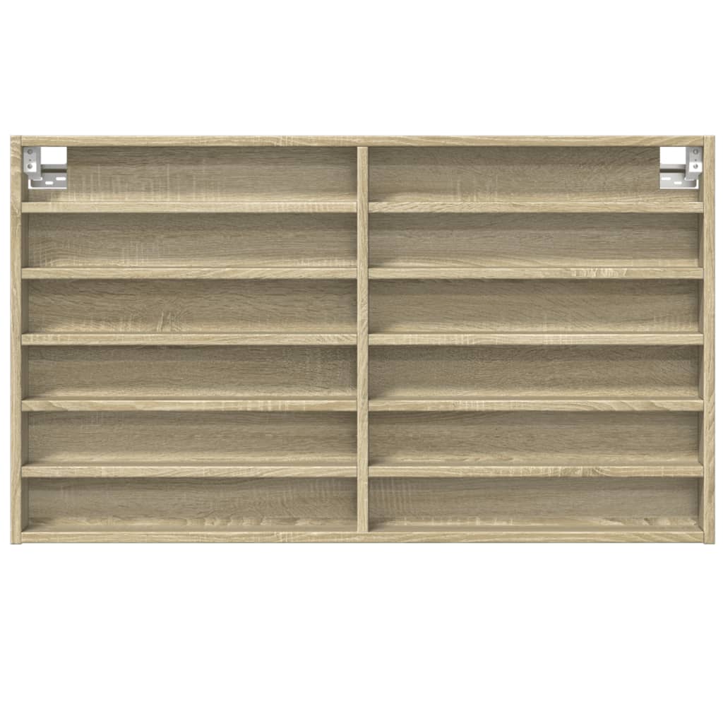 Armoire à vitrine chêne sonoma 100x8,5x58 cm bois d'ingénierie