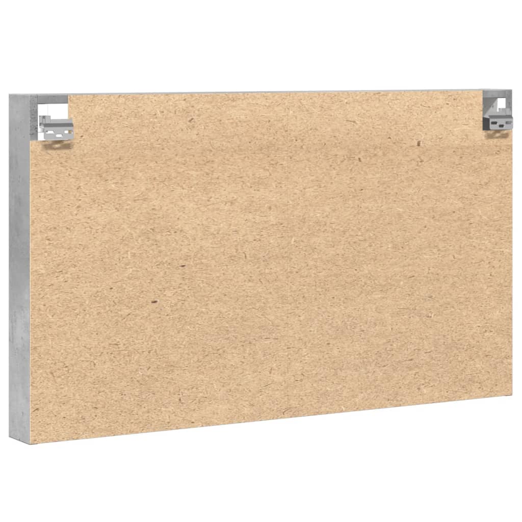 Armoire à vitrine gris béton 100x8,5x58 cm bois d'ingénierie