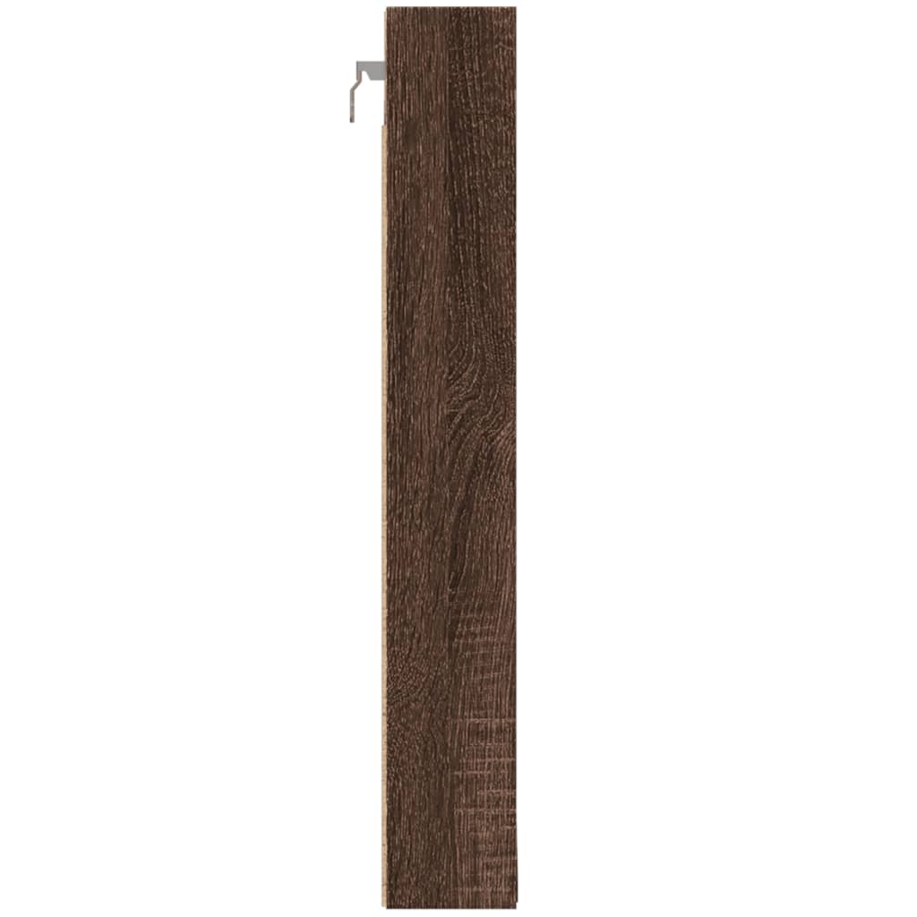 Armoire à vitrine chêne marron 100x8,5x58 cm bois d'ingénierie
