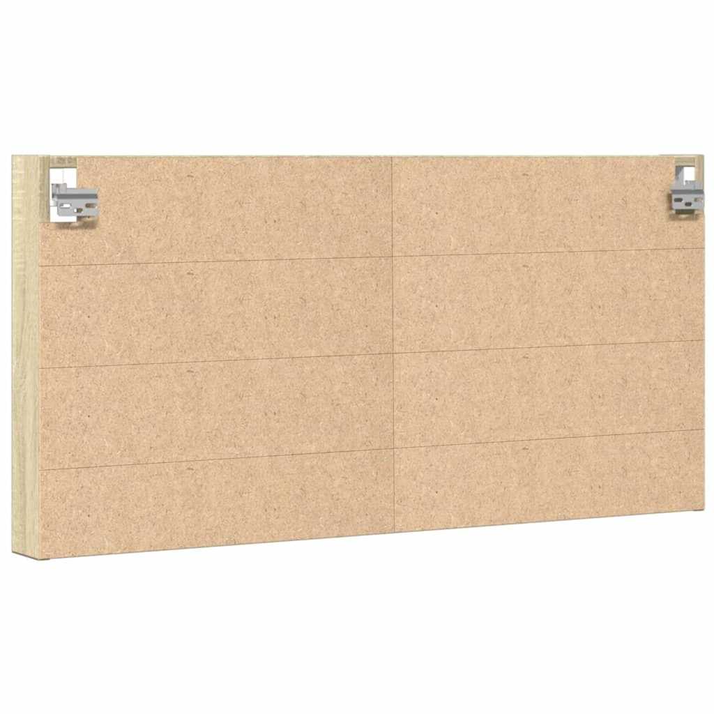 Armoire à vitrine chêne sonoma 100x8,5x50 cm bois d'ingénierie