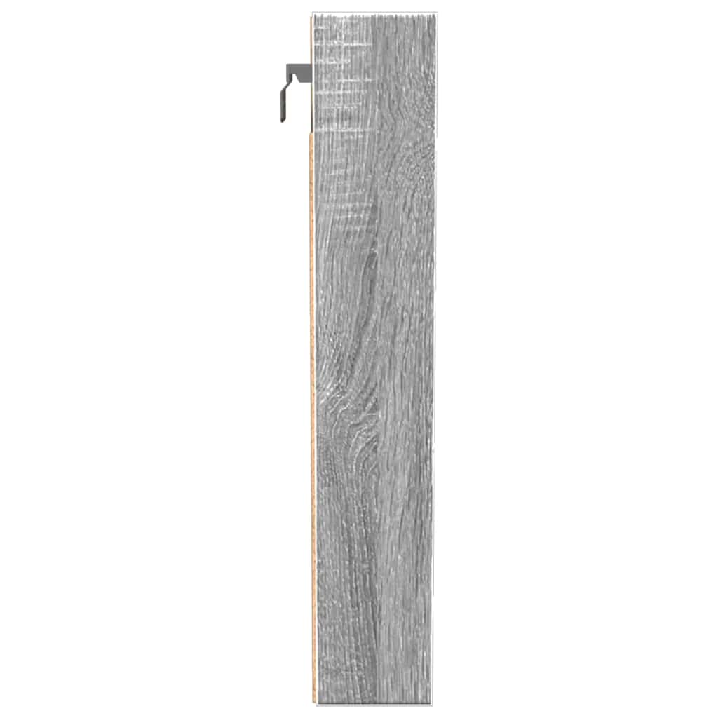 Armoire à vitrine sonoma gris 100x8,5x50 cm bois d'ingénierie