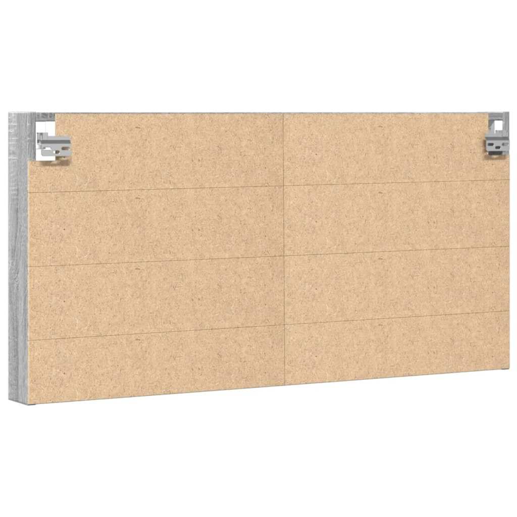 Armoire à vitrine sonoma gris 100x8,5x50 cm bois d'ingénierie