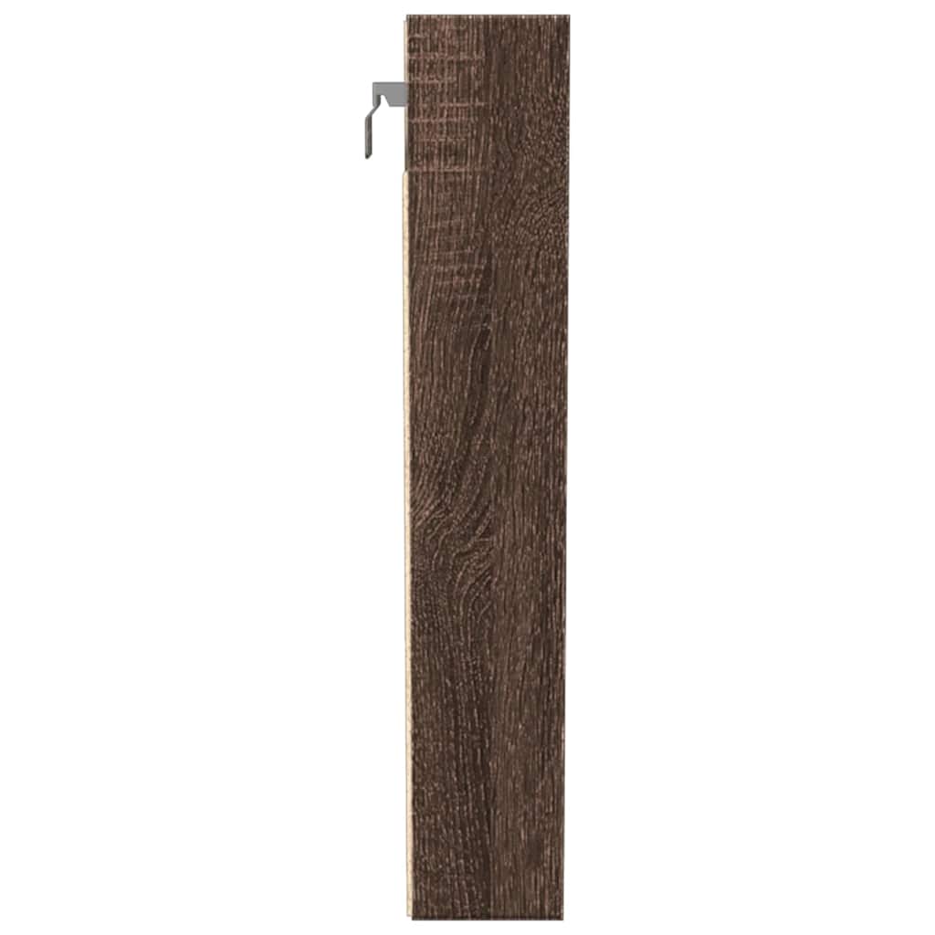 Armoire à vitrine chêne marron 100x8,5x50 cm bois d'ingénierie