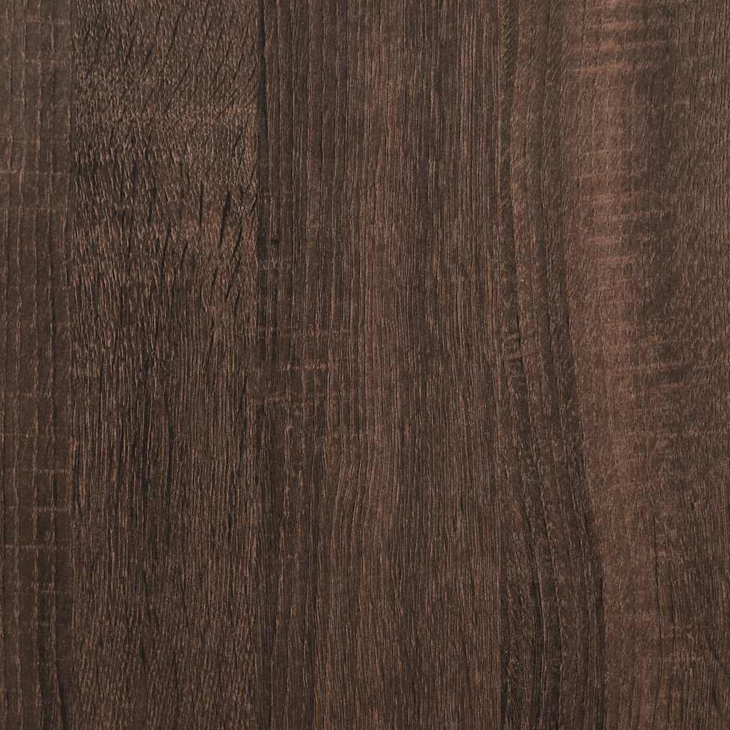 Armoire à vitrine chêne marron 100x8,5x50 cm bois d'ingénierie