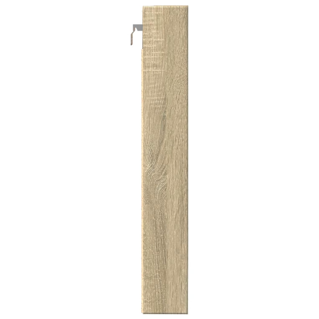 Armoire à vitrine chêne sonoma 80x8,5x58 cm bois d'ingénierie