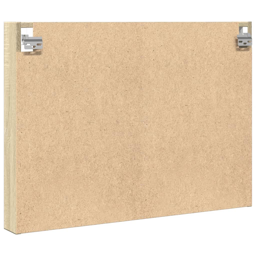 Armoire à vitrine chêne sonoma 80x8,5x58 cm bois d'ingénierie