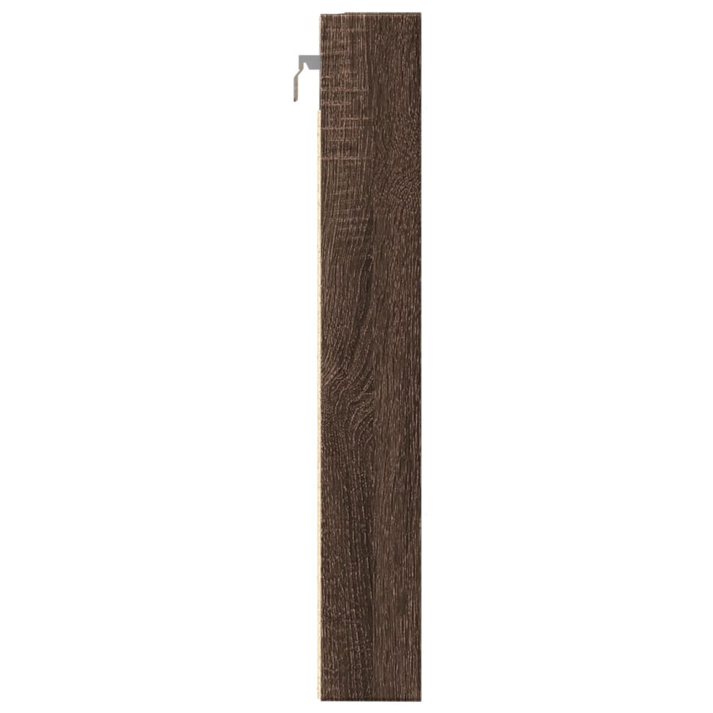 Armoire à vitrine chêne marron 80x8,5x58 cm bois d'ingénierie