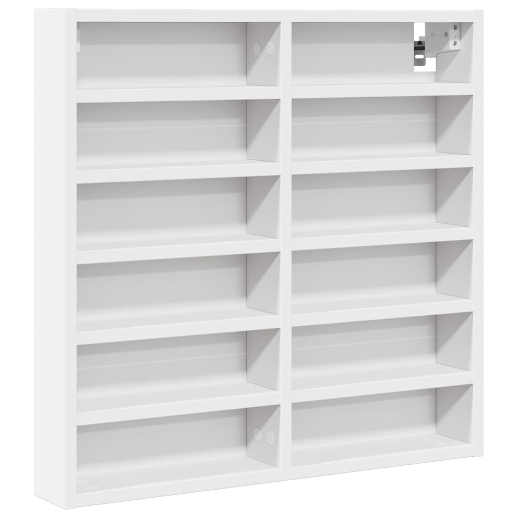 Armoire à vitrine blanc 60x8,5x58 cm bois d'ingénierie