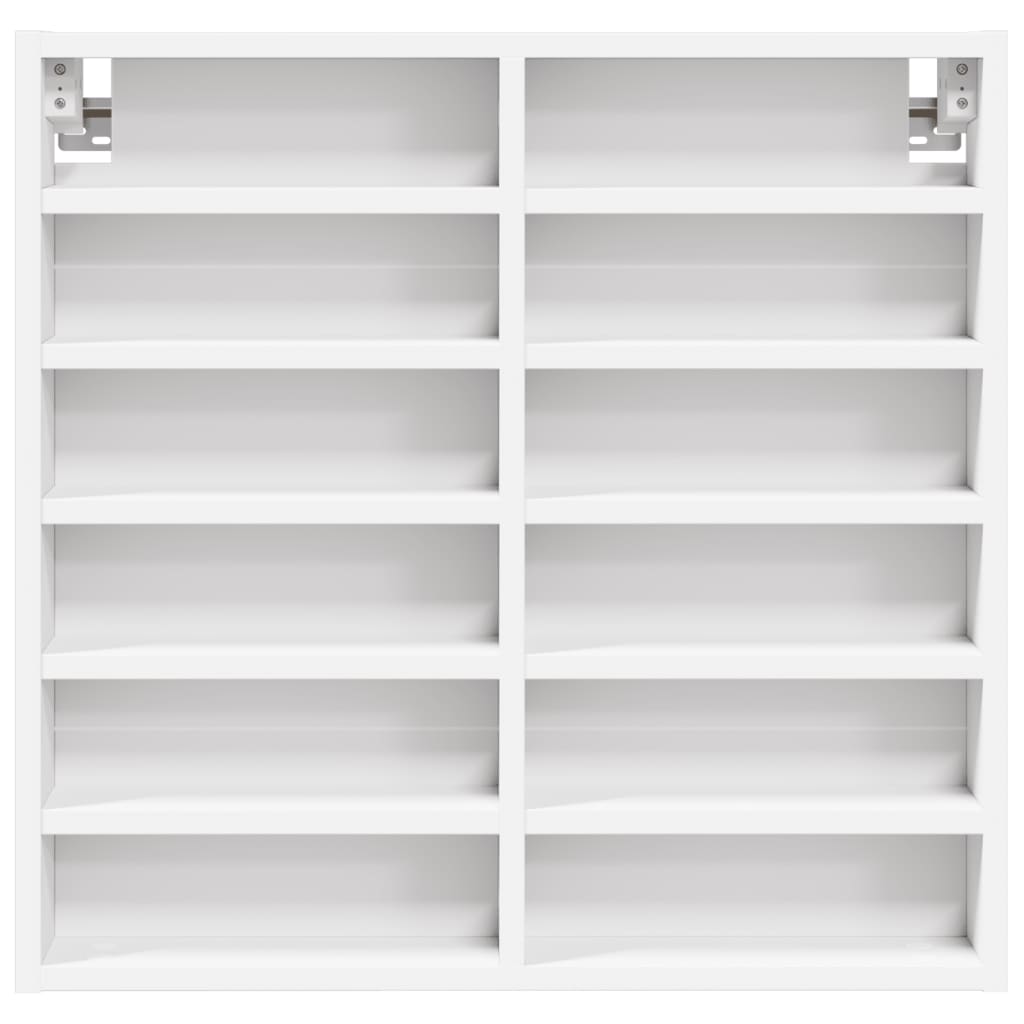 Armoire à vitrine blanc 60x8,5x58 cm bois d'ingénierie