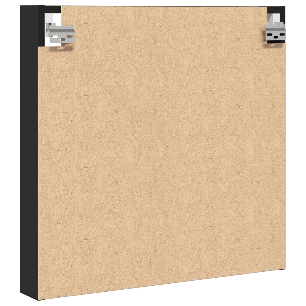 Armoire à vitrine noir 60x8,5x58 cm bois d'ingénierie