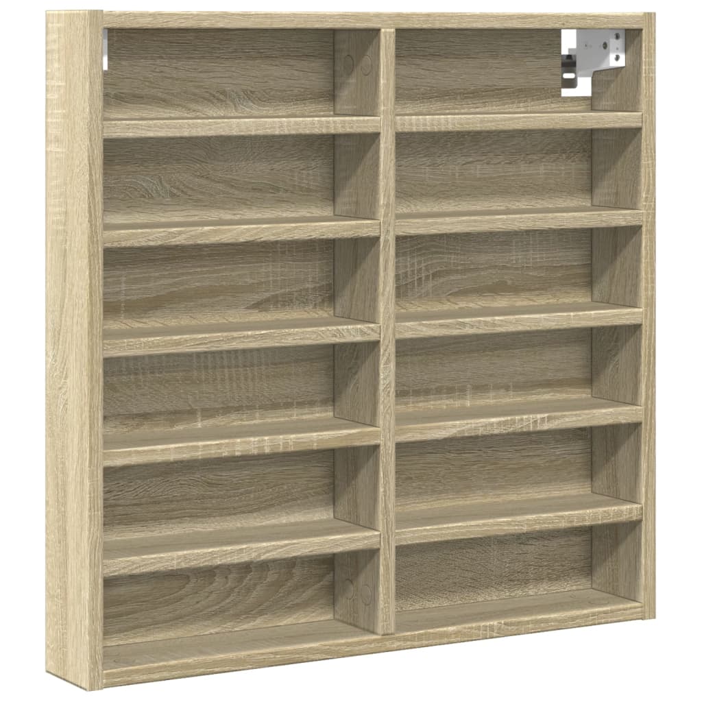 Armoire à vitrine chêne sonoma 60x8,5x58 cm bois d'ingénierie