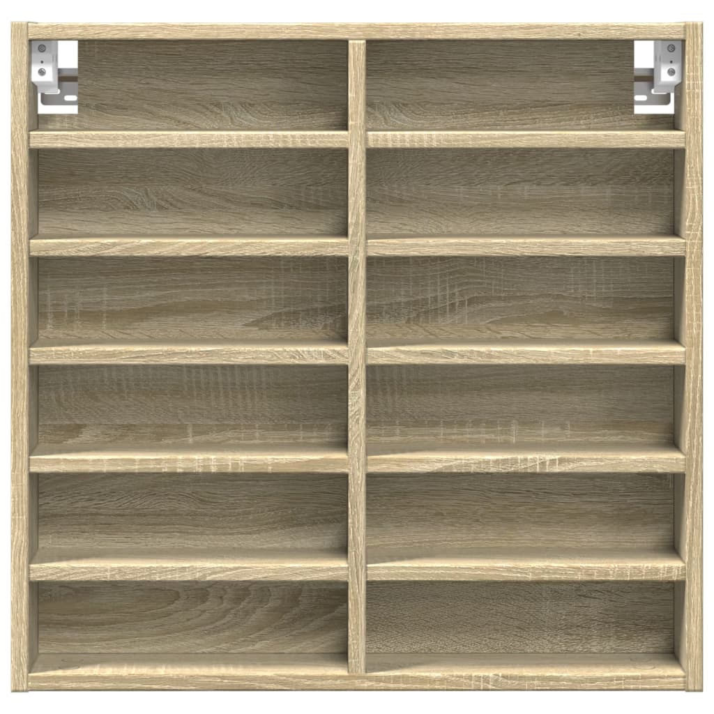 Armoire à vitrine chêne sonoma 60x8,5x58 cm bois d'ingénierie